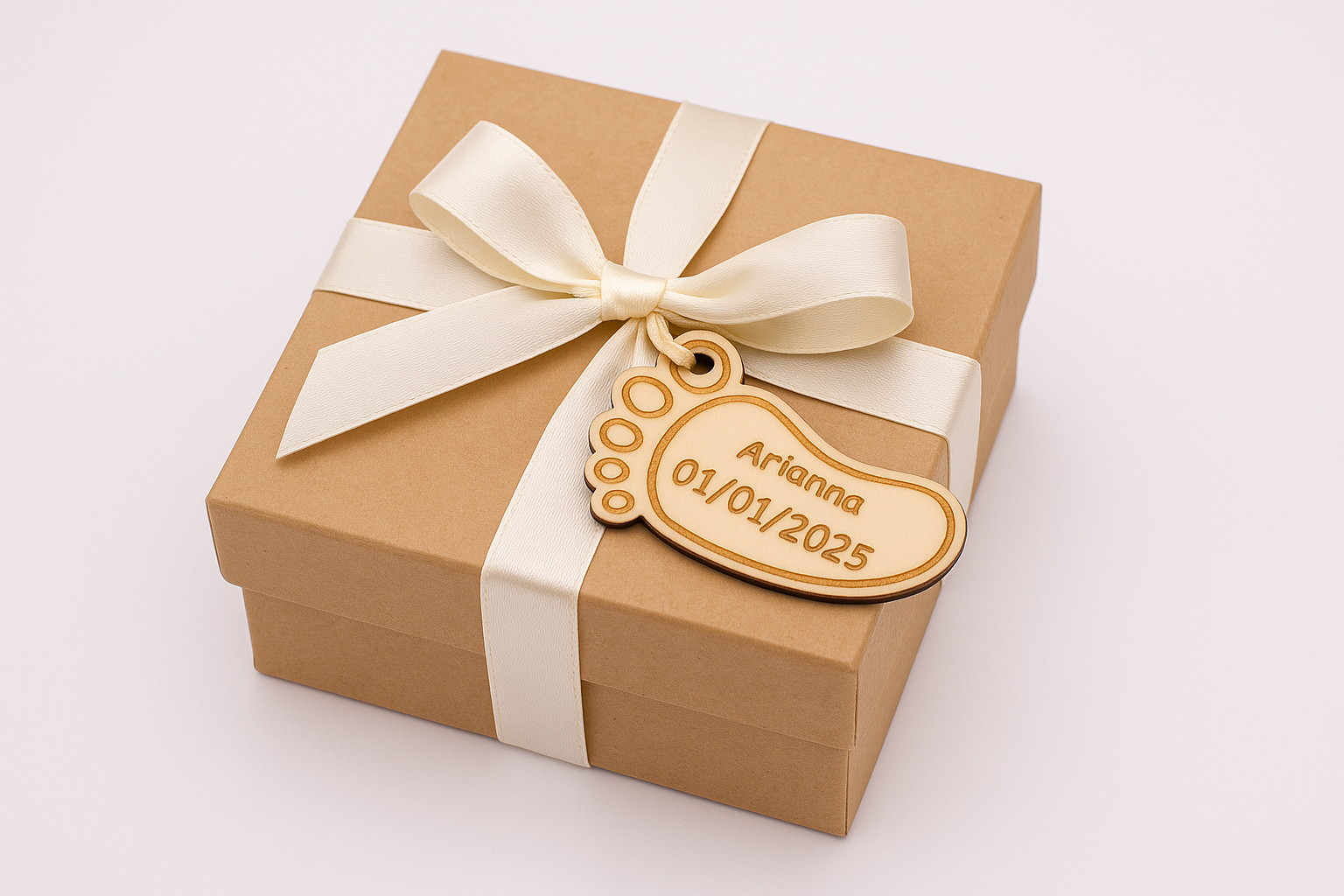 Portachiavi in legno a forma di piedino